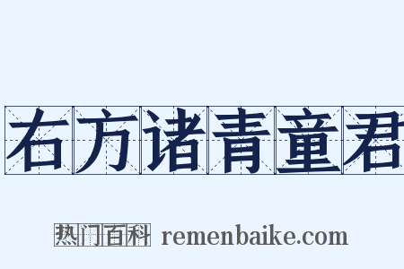 右方诸青童君是什么意思的图片